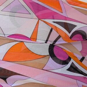 NYC Pink & Black Geometric Print Top